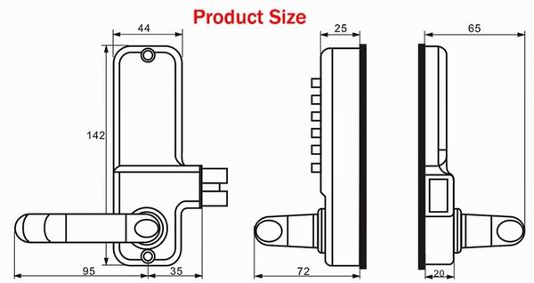 Mechanical Digital Push Button Lock